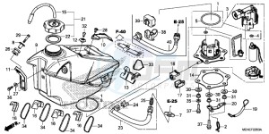 CRF450RE CRF450R Europe Direct - (ED) drawing FUEL TANK