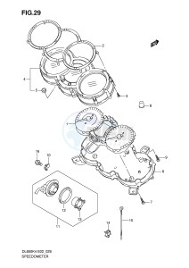 DL650 (E2) V-Strom drawing SPEEDOMETER