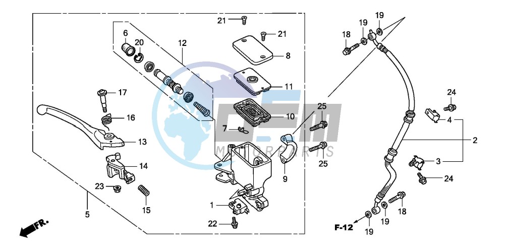 FR. BRAKE MASTER CYLINDER