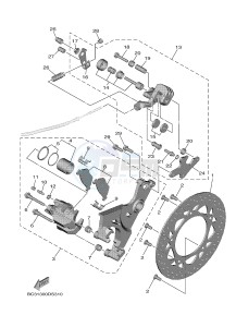 XP530E-A T-MAX (BV11) drawing REAR BRAKE CALIPER