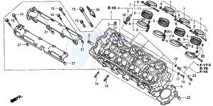 CB600F HORNET S drawing CYLINDER HEAD