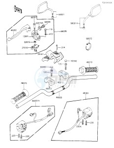 KZ 700 A (A1) drawing HANDLEBAR