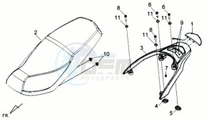 VS 125S drawing BUDDYSEAT - REAR LUGGAGE FRAME