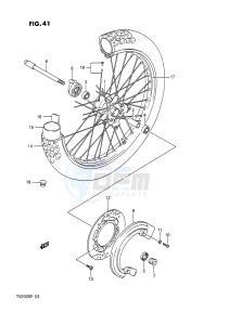 TS200R (E4) drawing FRONT WHEEL (E24)