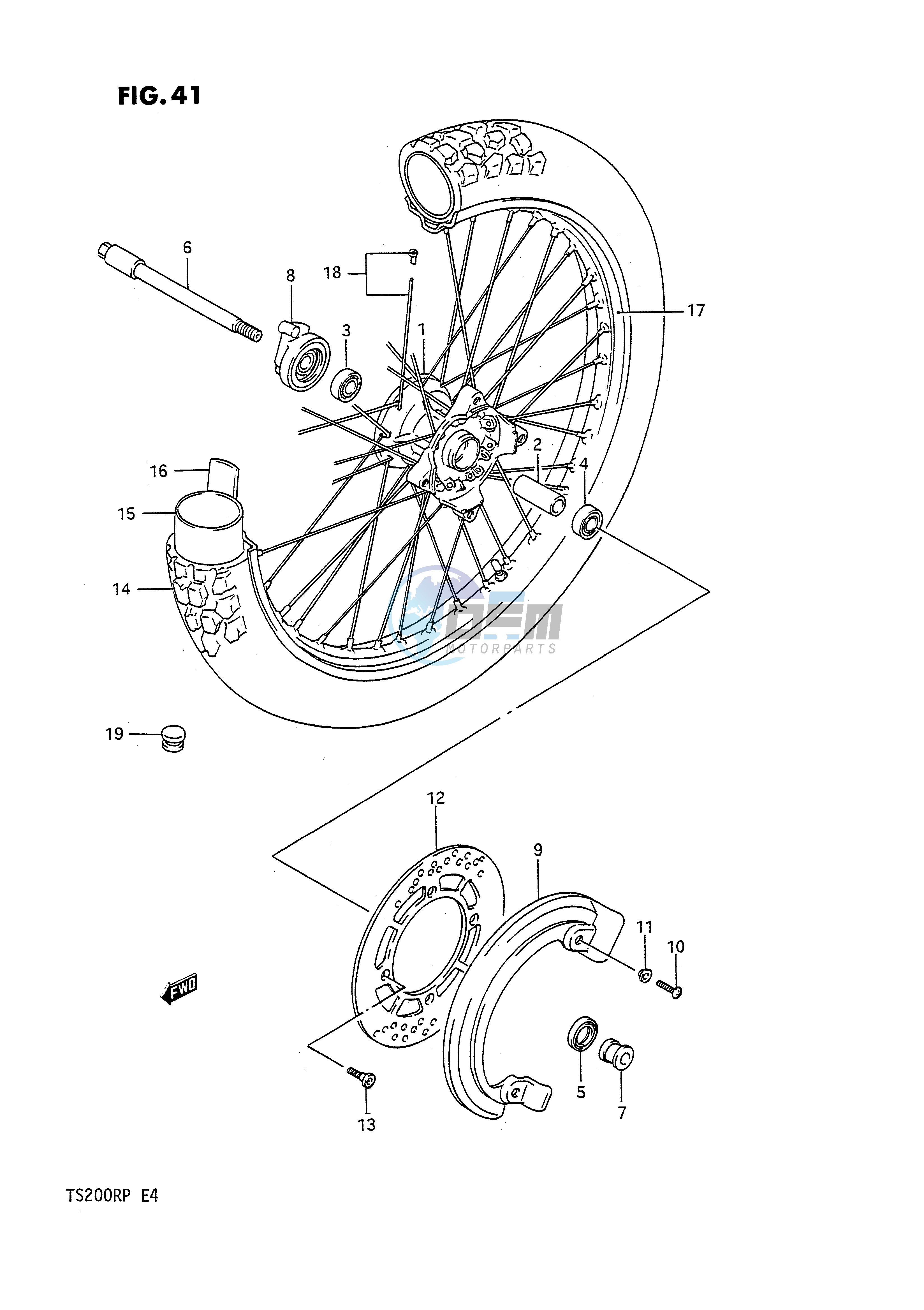 FRONT WHEEL (E24)