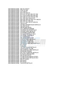 GSX-R600 (E3-E28) drawing * COLOR CHART *