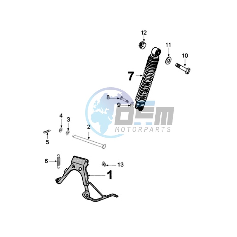 REAR SHOCK AND STAND