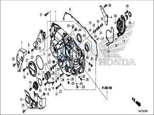 CRF1000DH 2ED - (2ED) drawing RIGHT CRANKCASE COVER (CRF1000D)