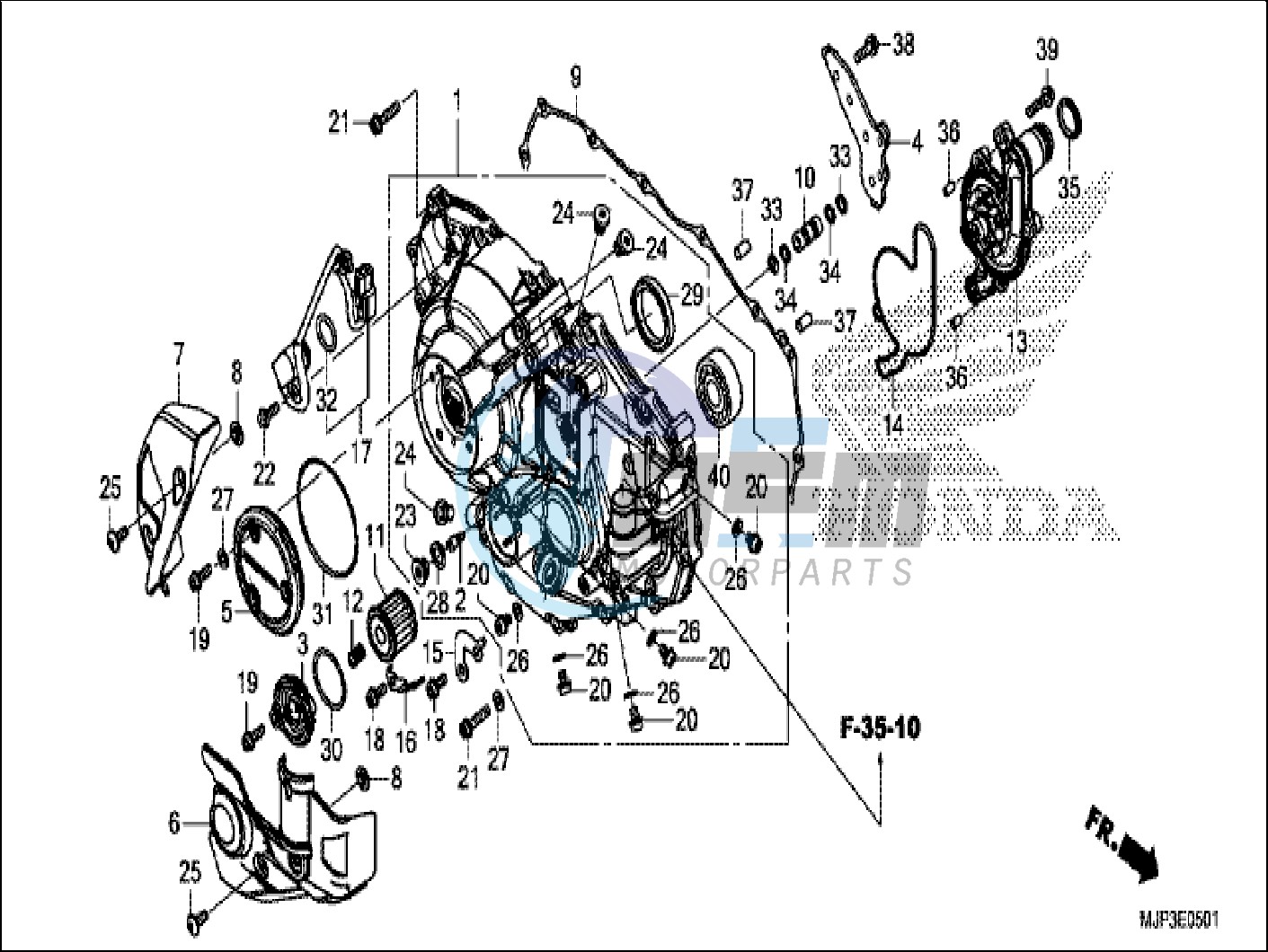 RIGHT CRANKCASE COVER (CRF1000D)