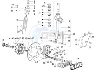 LXV 50 4T 2V 25 Kmh B-NL drawing Fork - steering tube - Steering bearing unit