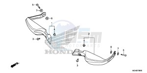 VFR1200XE CrossTourer - VFR1200X 2ED - (2ED) drawing KNUCKLE GUARD