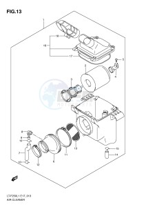 LT-F250 (E17) drawing AIR CLEANER (LT-F250L1 E24)