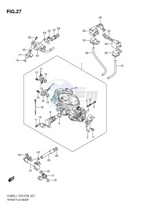 VL800 (E3-E28) VOLUSIA drawing THROTTLE BODY (VL800L1 E3)