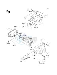 KVF 650 E [BRUTE FORCE 650 4X4 HARDWOODS GREEN HD] (E1) E1 drawing HEADLIGHT-- S- -