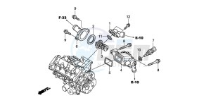 CB600F CB600F drawing THERMOSTAT