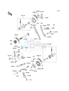 KVF 650 F [BRUTE FORCE 650 4X4I] (F6F-F9F ) F7F drawing CAMSHAFT-- S- -_TENSIONER