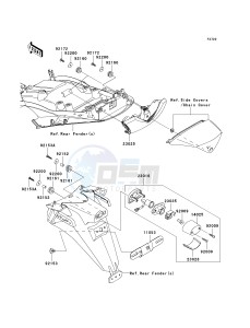 KRF 750 F [TERYX 750 4X4 NRA OUTDOORS] (F8F) C9F drawing TAILLIGHT-- S- -