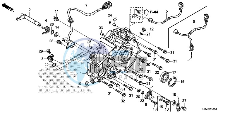 REAR CRANKCASE COVER