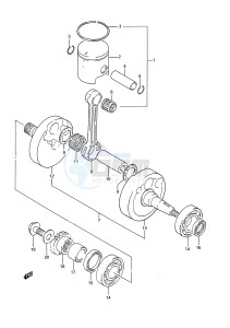 RM125 (E28) drawing CRANKSHAFT