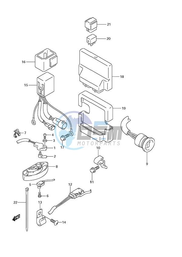 PTT Switch/Engine Control Unit