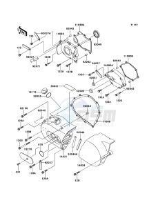 VN800 CLASSIC VN800-B10P GB XX (EU ME A(FRICA) drawing Left Engine Cover(s)