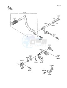 VN 1500 A [VULCAN 88] (A6-A9) [VULCAN 88] drawing GEAR CHANGE MECHANISM