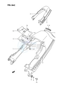 GSX1100 (E2) drawing SEAT TAIL COVER (MODEL M)