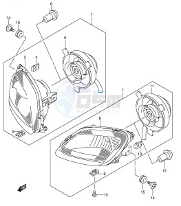 LT-F400 (P24) drawing HEADLAMP (MODEL K5 P17)