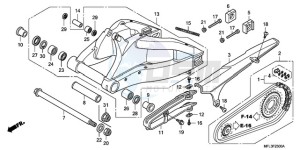 CBR1000RR9 France - (F / MK) drawing SWINGARM