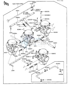 KZ 550 F [SPECTRE] (F1-F2) [SPECTRE] drawing CARBURETOR ASSY