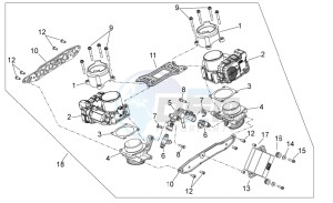 Shiver 750 GT drawing Throttle body