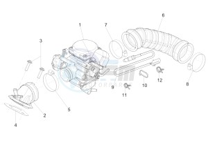 Liberty 125 4T Delivery E3 NEXIVE drawing Carburettor, assembly - Union pipe