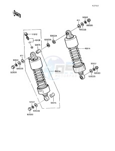 VN750 A [VULCAN 750] (A6-A9) [VULCAN 750] drawing SUSPENSION_SHOCK ABSORBER