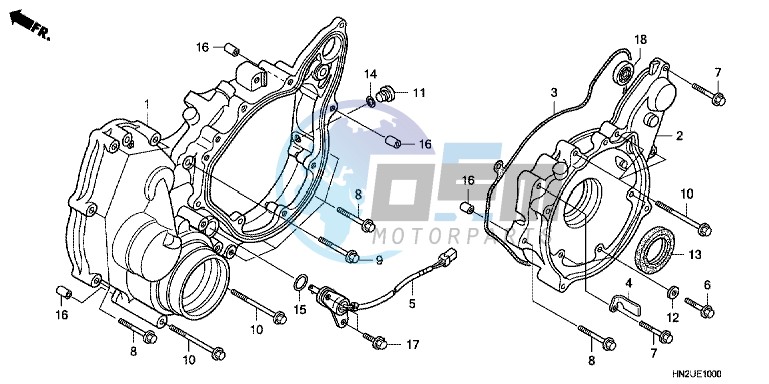 REAR CRANKCASE COVER