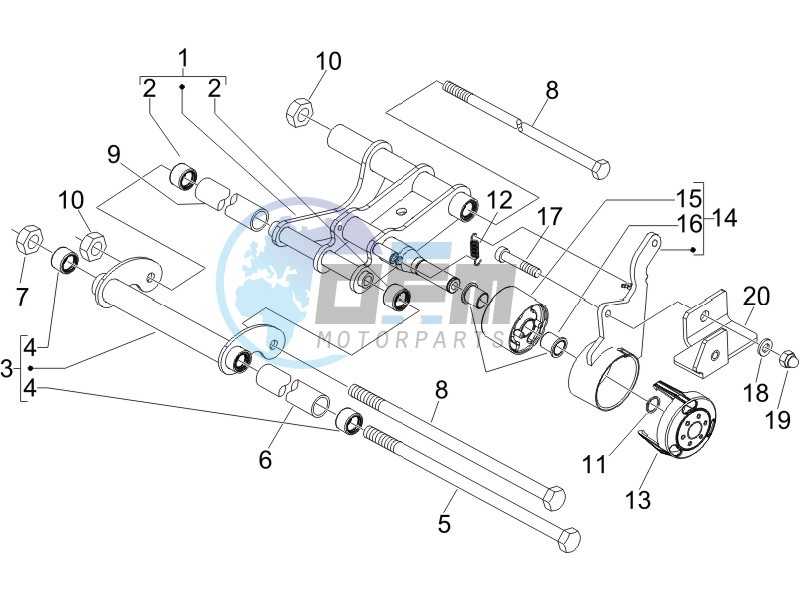 Swinging arm