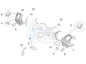 Beverly 250 e3 drawing Selectors - Switches - Buttons