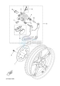 YZF-R125 R125 (5D7F 5D7F 5D7F) drawing REAR BRAKE CALIPER