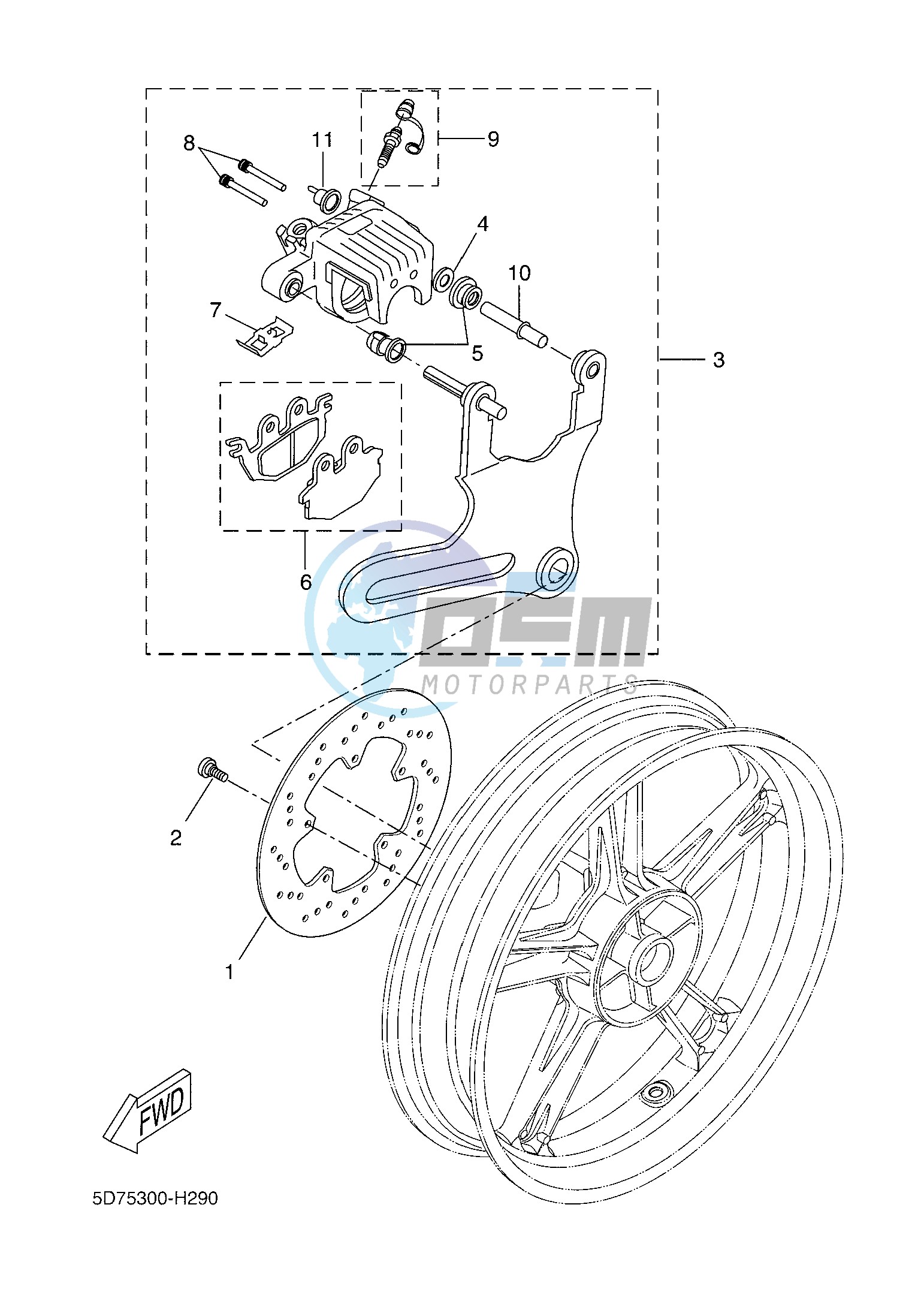 REAR BRAKE CALIPER