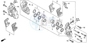 CB1300S CB1300SUPERBOLD'OR drawing FRONT BRAKE CALIPER