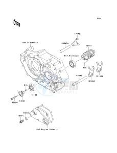 KLX 250 W [KLX250SF] (W9F) W9F drawing GEAR CHANGE DRUM_SHIFT FORK-- S- -