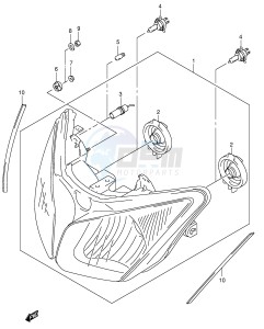 DL1000 (E2) V-Strom drawing HEADLAMP (E19,P37)