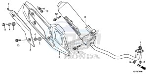 SH125SG SH300A UK - (E) drawing EXHAUST MUFFLER