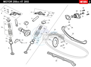 TANGO-250CC-4T-BLACK drawing VALVES - DISTRIBUTION CHAIN