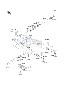 ZR 750 K [Z750S] (K6F) K6F drawing SWINGARM