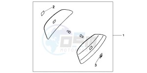 NC700DD INTEGRA E drawing PANNIER COLOR PANEL PEARL SUNBEAM WHITE