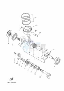 YFZ450R (BKDL) drawing CRANKSHAFT & PISTON