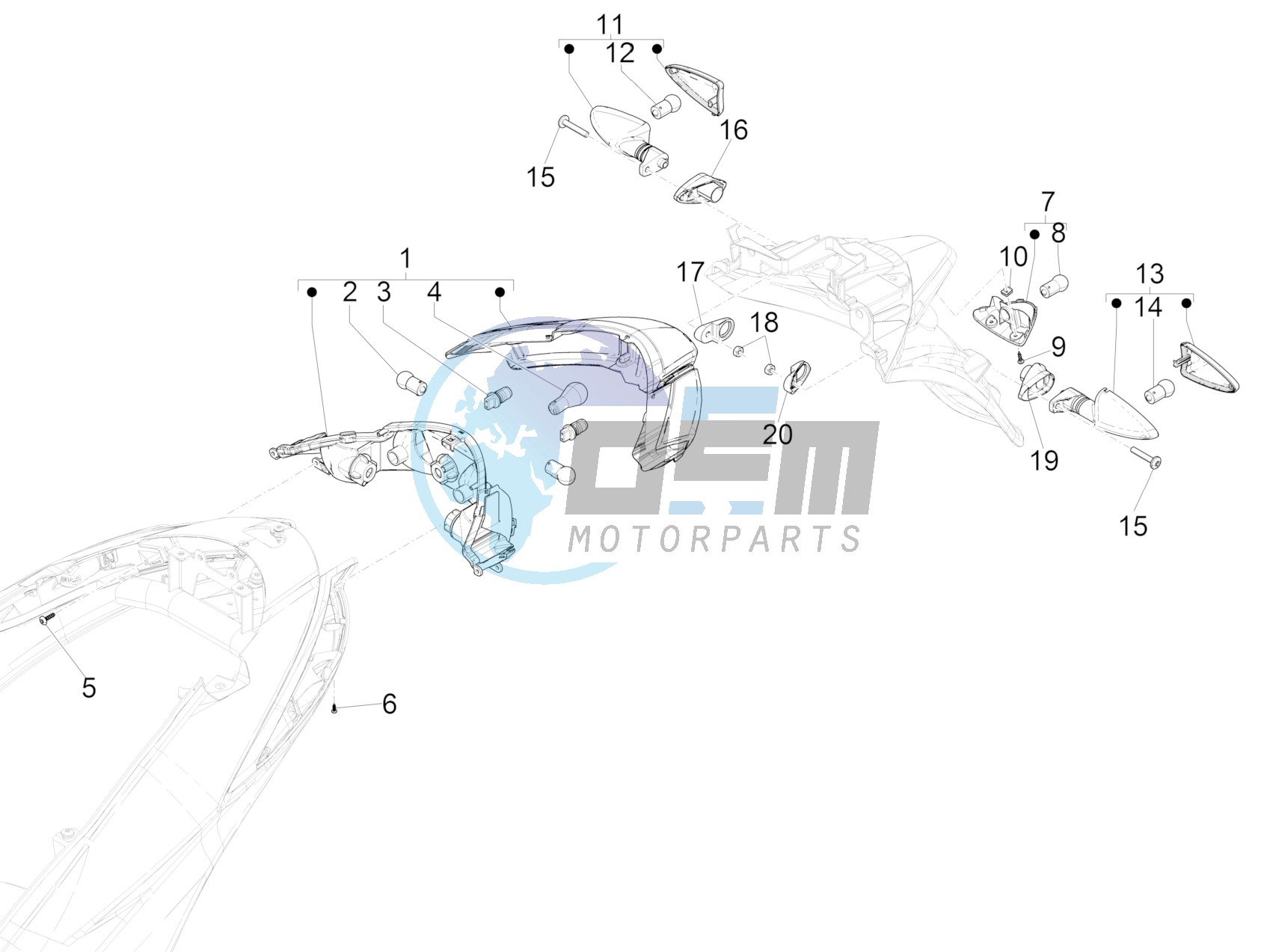 Rear headlamps - Turn signal lamps