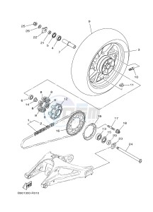 MTM850 MTM-850 XSR900 ABARTH (B90N) drawing REAR WHEEL