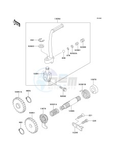 KX 60 B [KX60] (B10-B14) [KX60] drawing KICKSTARTER MECHANISM