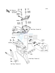 VERSYS_ABS KLE650DDF XX (EU ME A(FRICA) drawing Taillight(s)